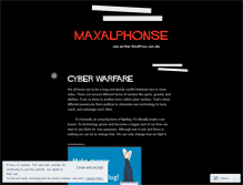 Tablet Screenshot of maxalphonse.wordpress.com