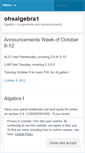 Mobile Screenshot of ohsalgebra1.wordpress.com