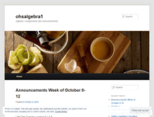 Tablet Screenshot of ohsalgebra1.wordpress.com