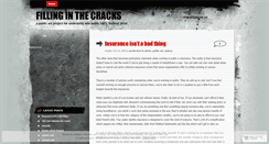 Desktop Screenshot of fillinginthecracks.wordpress.com