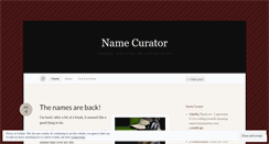 Desktop Screenshot of namecurator.wordpress.com