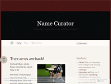 Tablet Screenshot of namecurator.wordpress.com