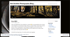 Desktop Screenshot of notanotherphotographyblog.wordpress.com