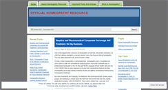 Desktop Screenshot of homeopathyresource.wordpress.com