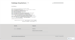 Desktop Screenshot of catalogoarquitectura.wordpress.com
