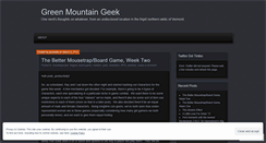 Desktop Screenshot of greenmountaingeek.wordpress.com