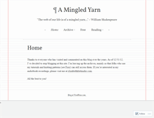 Tablet Screenshot of amingledyarn.wordpress.com