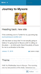Mobile Screenshot of journeytomysore.wordpress.com