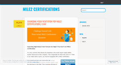 Desktop Screenshot of mile2certifications.wordpress.com