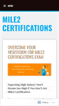 Mobile Screenshot of mile2certifications.wordpress.com