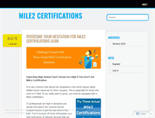 Tablet Screenshot of mile2certifications.wordpress.com