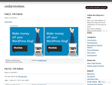 Tablet Screenshot of cedarreviews.wordpress.com