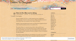 Desktop Screenshot of letterstodaughter.wordpress.com