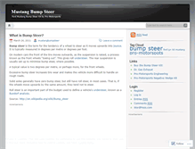 Tablet Screenshot of mustangbumpsteer.wordpress.com