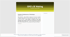 Desktop Screenshot of ghsib.wordpress.com