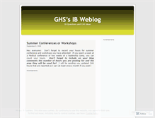 Tablet Screenshot of ghsib.wordpress.com