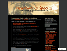 Tablet Screenshot of desmondisspecial.wordpress.com