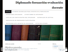 Tablet Screenshot of diplomadoformaciondocente.wordpress.com