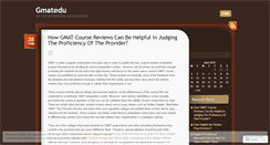 Desktop Screenshot of gmatedu.wordpress.com