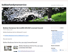 Tablet Screenshot of bubbashandymanservice.wordpress.com