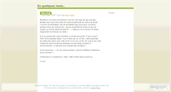 Desktop Screenshot of enquelquesmots.wordpress.com
