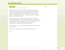 Tablet Screenshot of enquelquesmots.wordpress.com