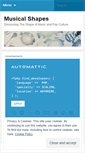 Mobile Screenshot of musicalshapes.wordpress.com