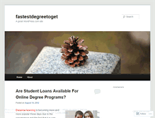 Tablet Screenshot of fastestdegreetoget.wordpress.com