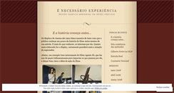 Desktop Screenshot of necessarioexperiencia.wordpress.com