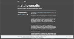 Desktop Screenshot of matthewmatic.wordpress.com