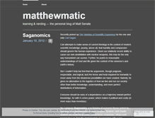 Tablet Screenshot of matthewmatic.wordpress.com