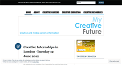 Desktop Screenshot of mycreativefuture.wordpress.com