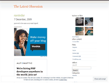 Tablet Screenshot of latestobsession.wordpress.com