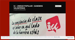 Desktop Screenshot of izquierdaunidavaldepenas.wordpress.com