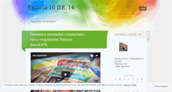 Desktop Screenshot of escuela10de14.wordpress.com