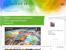 Tablet Screenshot of escuela10de14.wordpress.com