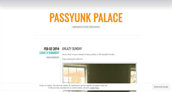 Desktop Screenshot of passyunkpalace.wordpress.com