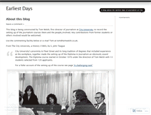 Tablet Screenshot of earliestdays.wordpress.com