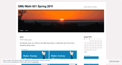 Desktop Screenshot of math631spring2011.wordpress.com