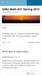 Mobile Screenshot of math631spring2011.wordpress.com