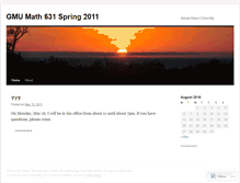 Tablet Screenshot of math631spring2011.wordpress.com