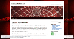 Desktop Screenshot of leviticalfulfillment.wordpress.com