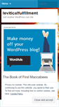 Mobile Screenshot of leviticalfulfillment.wordpress.com