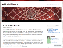 Tablet Screenshot of leviticalfulfillment.wordpress.com