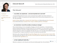 Tablet Screenshot of deborahbancroft.wordpress.com