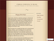 Tablet Screenshot of chriscowgill.wordpress.com