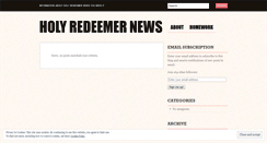 Desktop Screenshot of holyredeemernews.wordpress.com