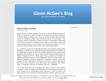 Tablet Screenshot of glennmcgee.wordpress.com