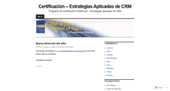 Desktop Screenshot of certificacionencrm.wordpress.com