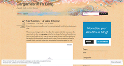Desktop Screenshot of cargames101.wordpress.com